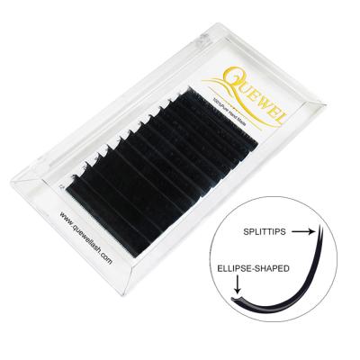 China Private Label Super Flexible Custom Ellipse Flat Eyelash Extensions, Wholesale Soft Ellipse Eyelash Extensions, Natural Ellipse Flat Lashes for sale