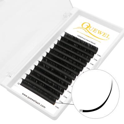 China Dual Soft and Lightweight Matte Flat Eyelash Supplies, Custom Private Label Flat Eyelash Extensions, Handmade Soft Flat Lash Tips Extension for sale