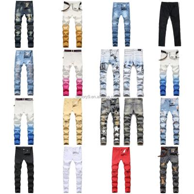 China QUICK DRY mens jeans factory wholesale mens jeans rip design pants custom made jeans plus size for sale