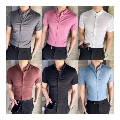 China Anti-pilling men's short sleeve shirt polyester spandex fashion outdoor nylon short sleeve fishing shirt men's T-shirt factory for sale