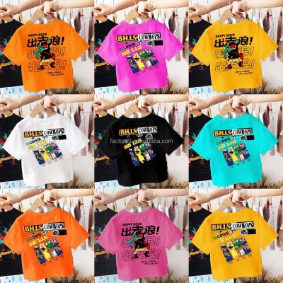 China Factory Direct Selling High Quality Children's T-shirt Boys Cotton Short Sleeve Shirt Anti-pilling Boys T-shirt Summer for sale