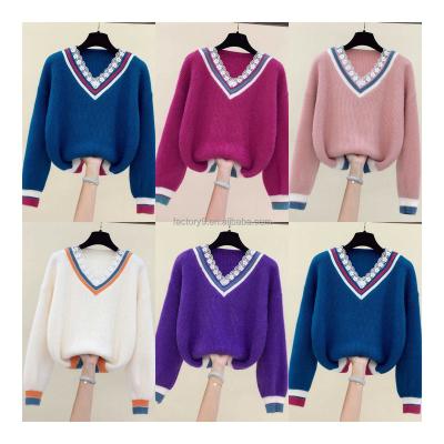 China New Autumn Anti-wrinkle Winter Long Sleeve Loose Sweater Women's Oversized Sweater Girls for sale