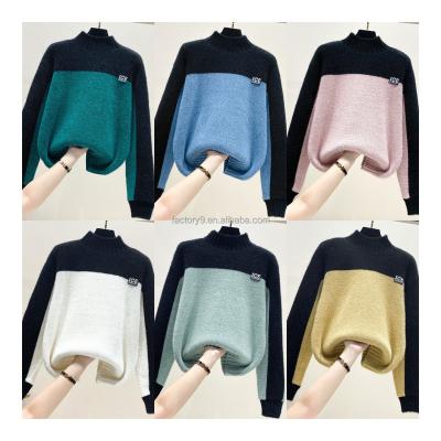 China Factory Price Knitted Sweater Pullover Women's Sweater Custom Made Women's Long Sleeve Autumn and Winter Anti-Wrinkle Women's Sweater for sale