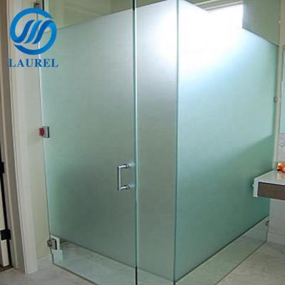 China Decorative Glass Acid Etched Glass Acid Etched Frosted Glass For Bathroom Door, Windows, Frosted Glass Bathroom for sale