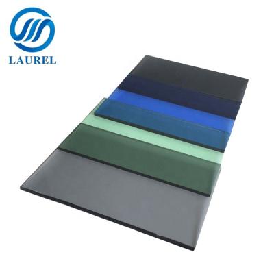 China 4mm 5mm 5.5mm 6mm China Factory Factory Price Traditional Color Stained Bronze Dark Gray Dark Blue Dark Green Float Glass for sale