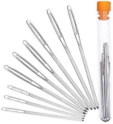 China Durable 9 Pieces Stainless Steel Yarn Knitting Needle , Crafting Weaving Stringing Tool for sale