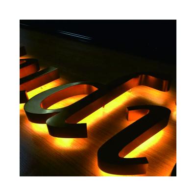 China Buildings Custom 3d Acrylic Led Backlit Letters Light Up Sign For Advertising Signage for sale