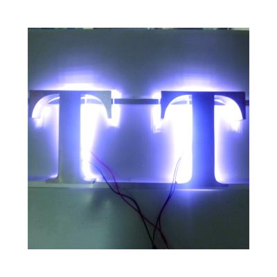 China Outdoor Led Buildings Stainless Steel Letter Sign 3D Channel Letter Sign Office Wall Logo Sign for sale