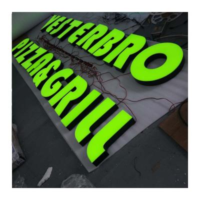 China Buildings Advertising Frontlit Letter Light Stainless Steel Metal Letters Sign For Store for sale