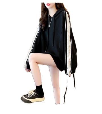 China Hot Selling Anti-wrinkle Women's Hoodie With Side Pockets Leisure Daily Sports Leeve Outdoor Oversized Hoodie for sale