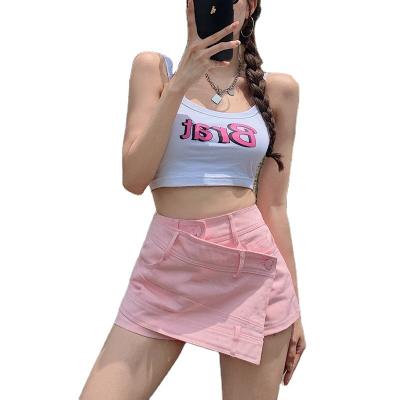 China Summer breathable hot sale colorful denim shorts skirts women's brand custom shorts with pockets jeans custom printing shorts for sale