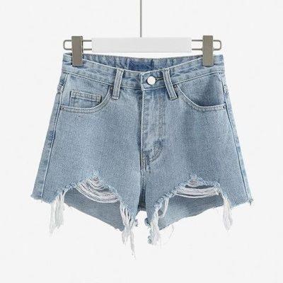 China Others women's denim shorts 2023 new high-waist shorts women casual loose ladies fashion elastic wide-leg plus size short jeans for sale