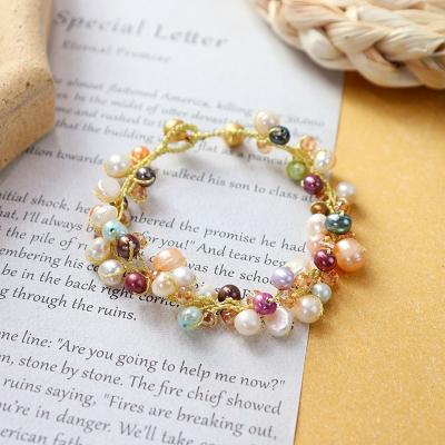 China Bohemian Tasty Female Crystal Beaded Jewelry Adjustable Bracelet New Arrival Fashion Color BOHEMIA Handwoven Mixed Bead Bracelet for sale