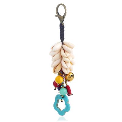 China Creative Bohemian Style Shells Including Key Chain Pendants, Handwoven Bells, Key Chain Pendants, Females for sale