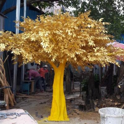 China Environment-frendly Guangzhou Manufacturer Large Outdoor Autumn Tree Artificial Golden Maple Tree for sale