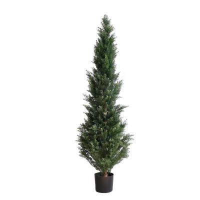 China Modern Special Cylindrical Shape Artificial Boxwood Topiary Tree for sale