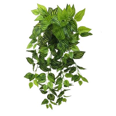 China Outdoor Indoor Decoration Balcony And Wall Indoor Decoration Artificial Plants Hanging Plastic Sheet for sale