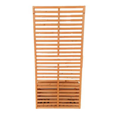 China Contemporary Plant flower pot stand floor climbing vine anticorrosive wood grid storage climbing vine flower stand for sale