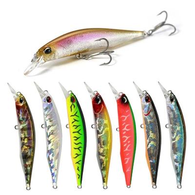 China ABS Plastic 8.5cm Colors 8g 8 3D Eyes Sea Fish Bionic Baits With Treble Hooks Hanging Minnow Bait Fishing for sale