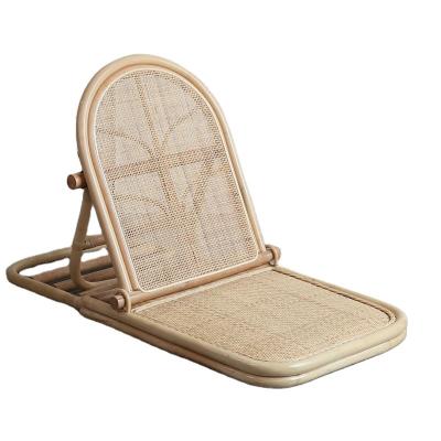 China Modern Supergroup Natural Outdoor Rattan Cane Folding Beach Chairs With Head Rest for sale