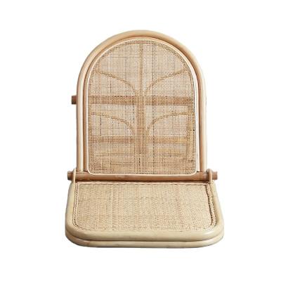 China Modern Outdoor Natural Platform Sofa Chair Folding Rattan Wood Beach Chair for sale