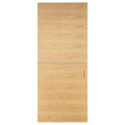 China Modern Style Barn Flat Flow Interior Wood Veneered Sliding Doors for sale