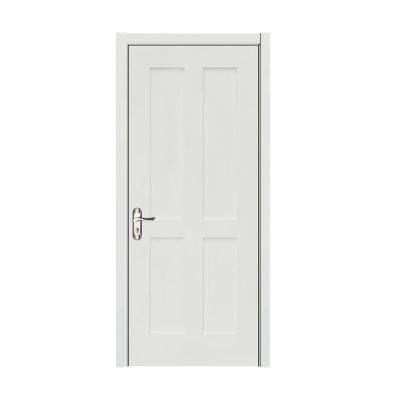 China Modern White Primer Customized 4 Panel Shaker Door Solid Wood Door Interior Door Slab for sale