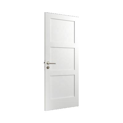 China Modern Shaker Door China Factory 3 Panel Solid Core Wooden MDF Swing Door for sale