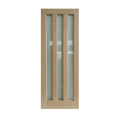 China Waterproof PVC Door Sale Soundproof Cross Customized PVCswing Door With 5 Panels Glazed Color Design for sale