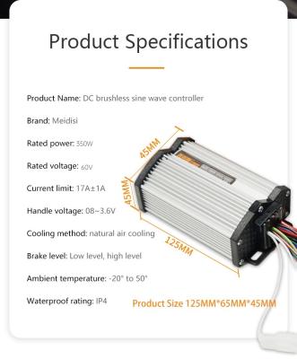 China 60V/350W 6Tubes Electric Vehicle Aluminum Controller Folding Bicycle Brushless Motor Controller for sale