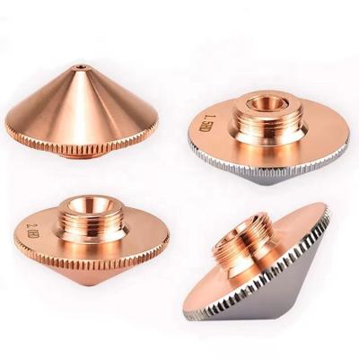 China Hotels Laser Cutter Nozzles Single / Double Layer Chrome Laser Nozzle 32mm Diameter Laser Machine Spare Parts for sale