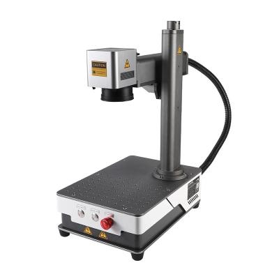 China Air cooled latest high quality portable 20W fiber laser marking machine laser engraver printer machine for mini jewelry and metal plas for sale