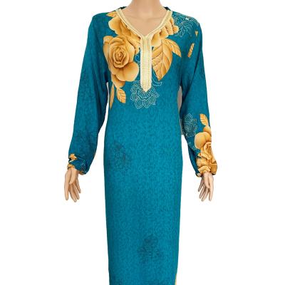 China Breathable Loose Women Dress Long Casual African Lady Maxi Dresses de Femme Vestiods Vintage Retro Muslim Style for sale