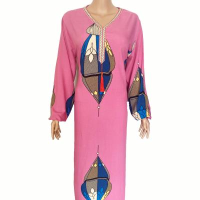 China Long Sleeve Breathable Islamic Muslim Abaya Dubai Clothing Long Maxi Dress For Women Gold Stamping Clothing for sale