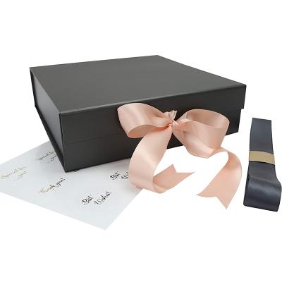 China Foldable Gift Box Logo Packing Boxes With Ribbon Custom Gift Box Packaging for sale