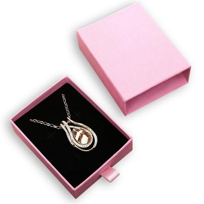 China Custom Luxury Ring Packaging Small Jewelry Packaging Box Necklace Earring Jewelry Packaging Box for sale