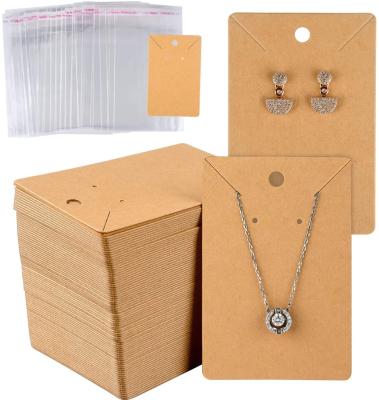 China White Jewelry Display Card Factory Wholesale Brown Earring Necklace Jewelry Display Card for sale