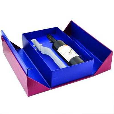 China Wine Paper Box For 2 Bottle Carboard Wine Box Factory Stock Custom Glass Box Wine Packaging For 2 Bottles for sale