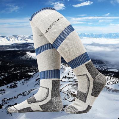 China Antibacterial Couple Patterns Thick Warm Sweat-absorbent Sports Outdoor Ski Long Socks for sale