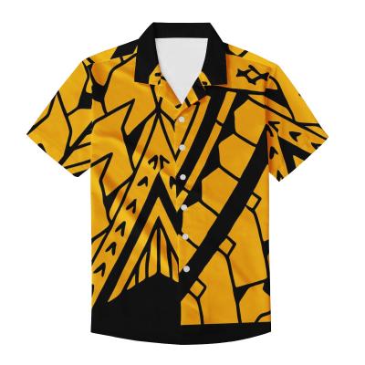 China Manufacturer Anti-pilling Shirt Wholesale Cheap Men's Polynesian Triba Style Summer Men's Shirts Oversized Beach 5XL Shirts for sale