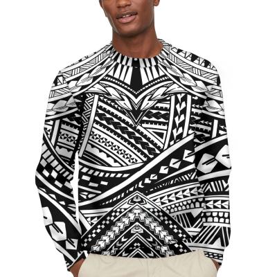 China 1 MOQ Anti-wrinkle Fashion Trendy Casual Print Polynesian Pattern Designs Street Wear Sweatshirt For Men for sale