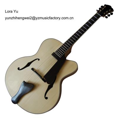 China Spruce& fully handmade solid wood maple yunzhi 17inch jazz guitar for sale