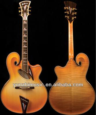 China Spruce$maple 18 inch mandolin style handmade archtop jazz guitar for sale