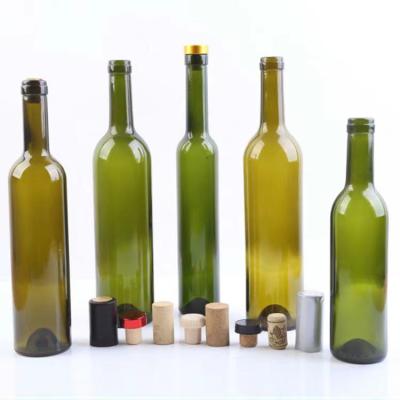 China Beverage Factory Produces Wholesale Empty Package 750ml Burgundy 500ml Glass Wine Bottles for sale