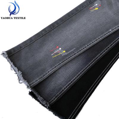 China F8232 hot sale super stretch cotton lycra denim fabric anti-static for lady women jeans for sale