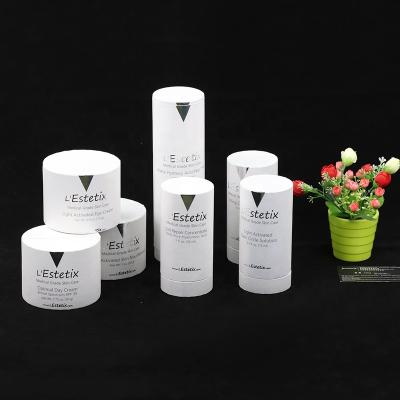 China Hot Materials Recycled Saling Round Package Kraft Paper White Paper Tube Box For Cosmetic for sale