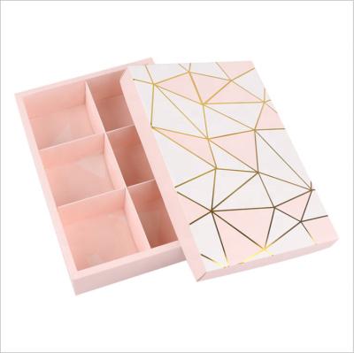 China Hot Pink Eco-friendly Stamping 6 Pcs Customize Cookie Bakery Food Packaging With Paper Bag for sale