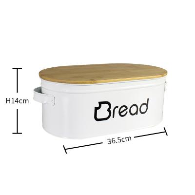 China CLASSIC Modern Metal Bread Box With Lid Kitchen Decor Organizer Countertop Food Storage Bamboo Box for sale