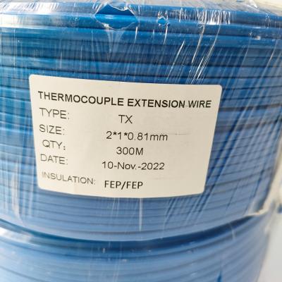 China Maximum Temperature of 900°C Thermocouple Extension Wire with Type K Alloy Conductor and UL Certification for sale