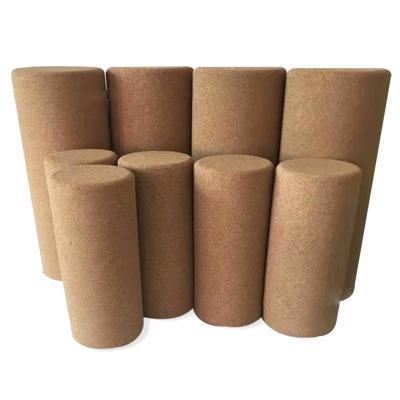 China Yoga Exercise OEM Wholesale Customized Logo Personal Label Printing Organic Natural Yoga Cork Roller Cork Foam Roller for sale